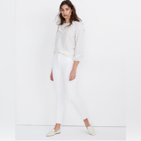 Ruffle-Yoke Prairie Top in Pinstripe NWT - Picture 4 of 4